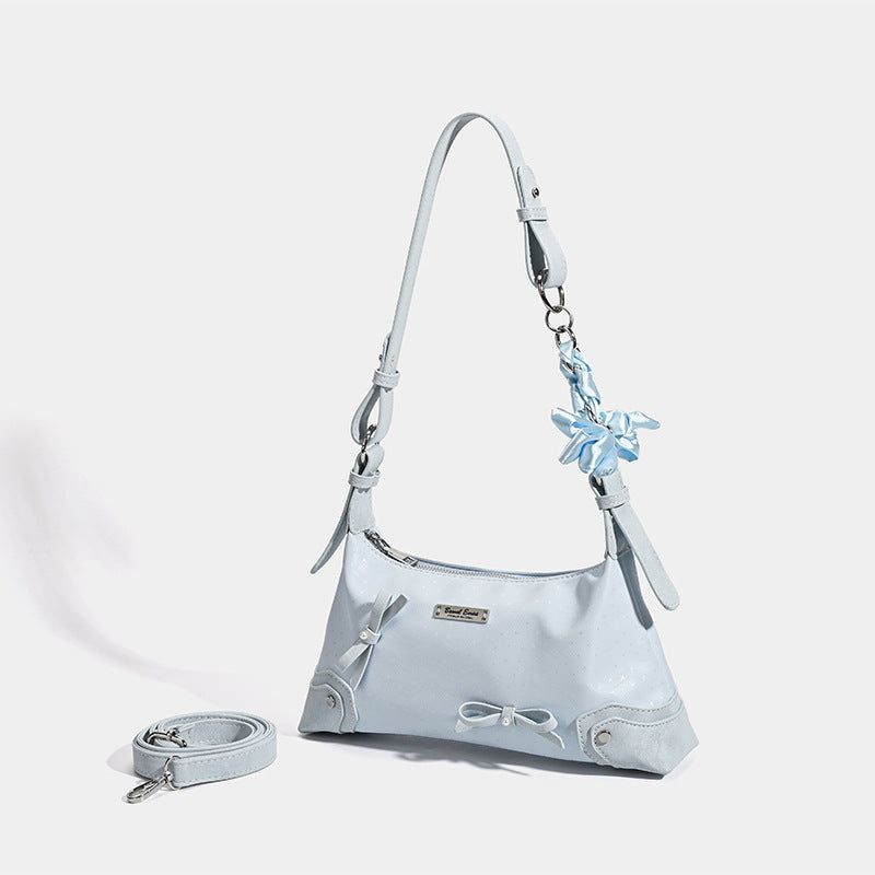 【即日発送】Star Print Ribbon Shirred Shoulder Bag - 2026 New Star Print Point Bag