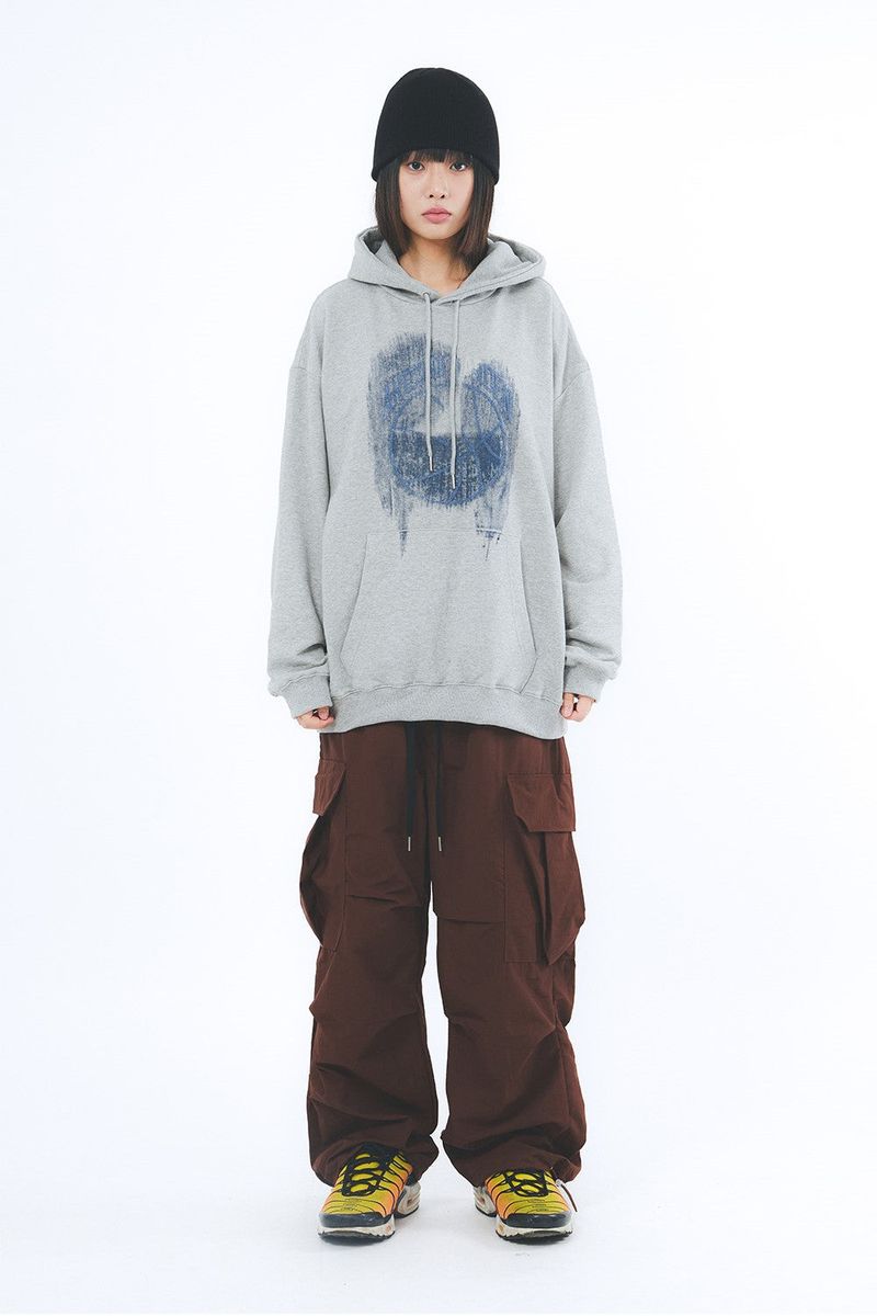 Basketball wet effect printing over hoodie