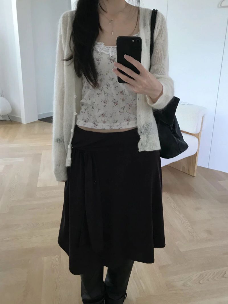 Mohair V-Neck Cardigan (2 colors)