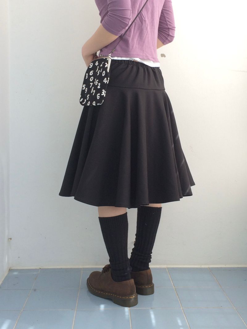 A-line rose flare skirt