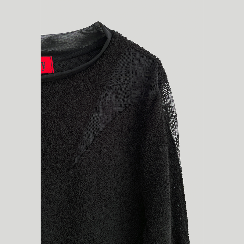 CHECK COMBI TERRY TOP