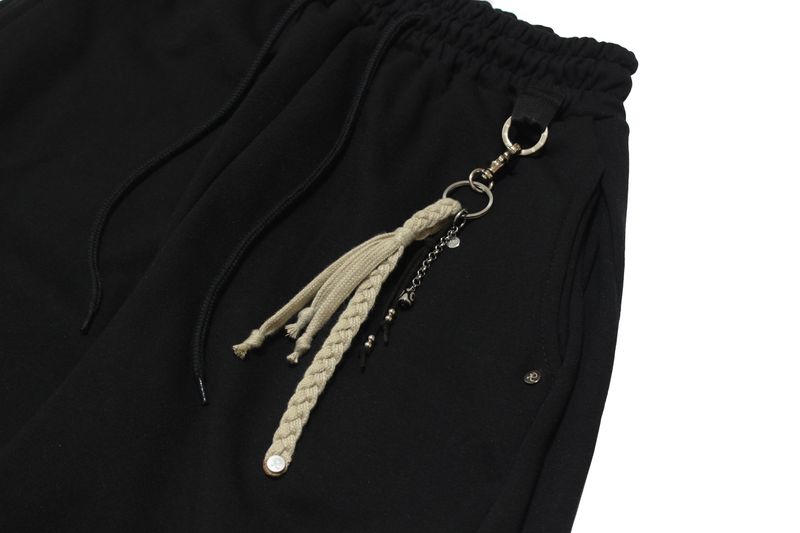 keyring side tuck sweat pants (black)