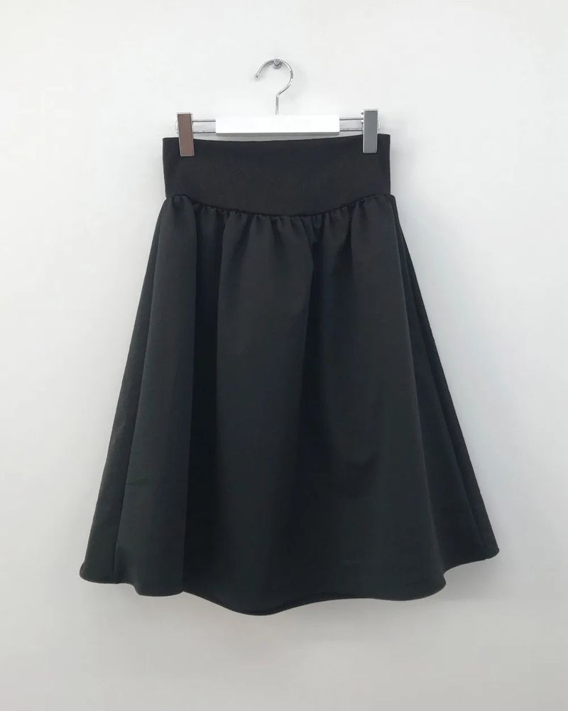 flap back pocket midi skirt (3color)