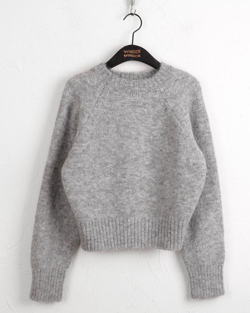 Adieu pastel gradation mix round long sleeve knit