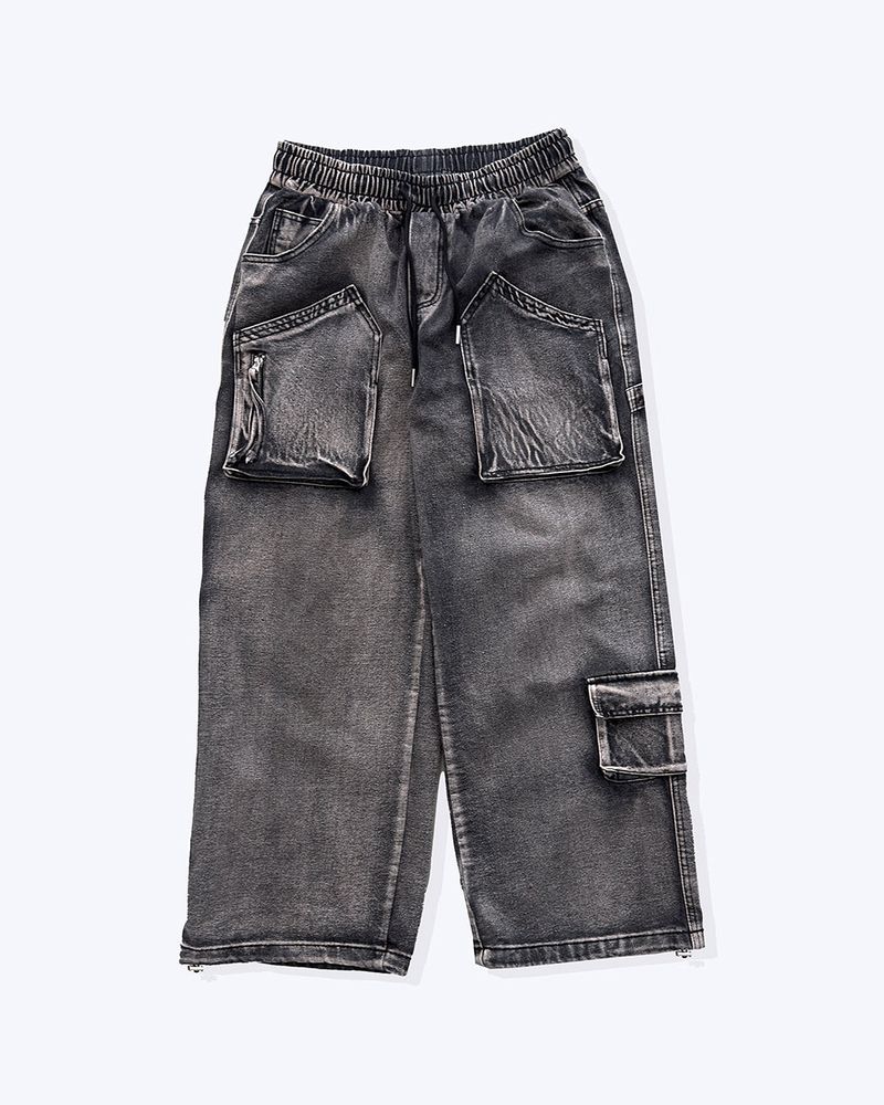 Morik Utility Pocket Wide Denim Pants