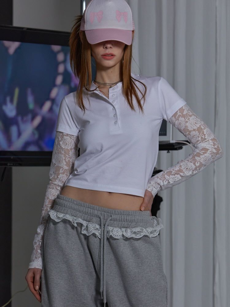GATELESS（ゲートレス）の「ROY LACE T-SHIRT（Tops）」