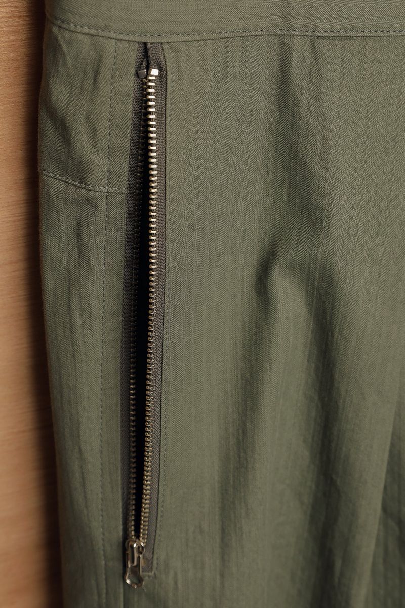 UTIL POCKET PANTS-HERRINGBONE KHAKI