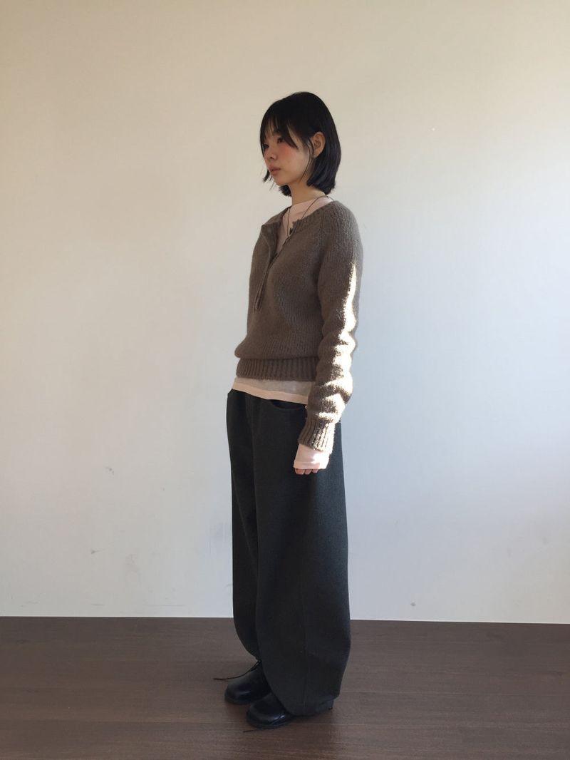 Lambswool alpaca knit (4color)