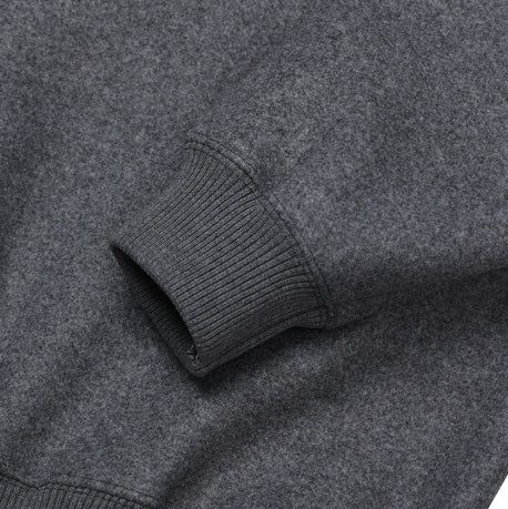 Art wool patch sweatshirt