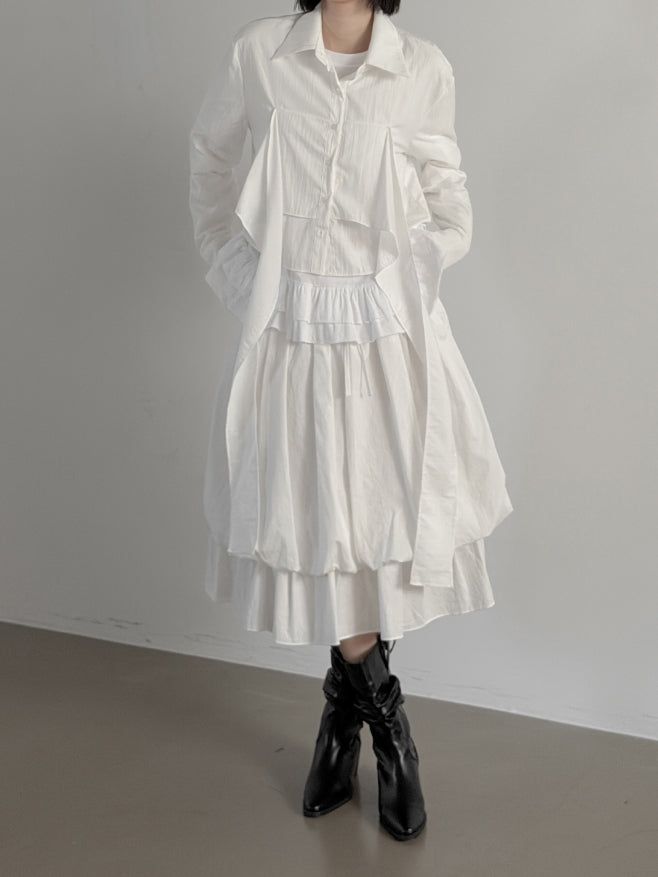 Robe Nylon Knot Crop Shirt