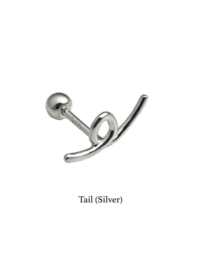 [Silver ver.] Rainbow doodle piercing