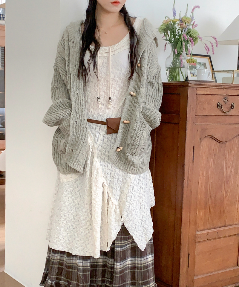 Tteokbokki hoodie cardigan