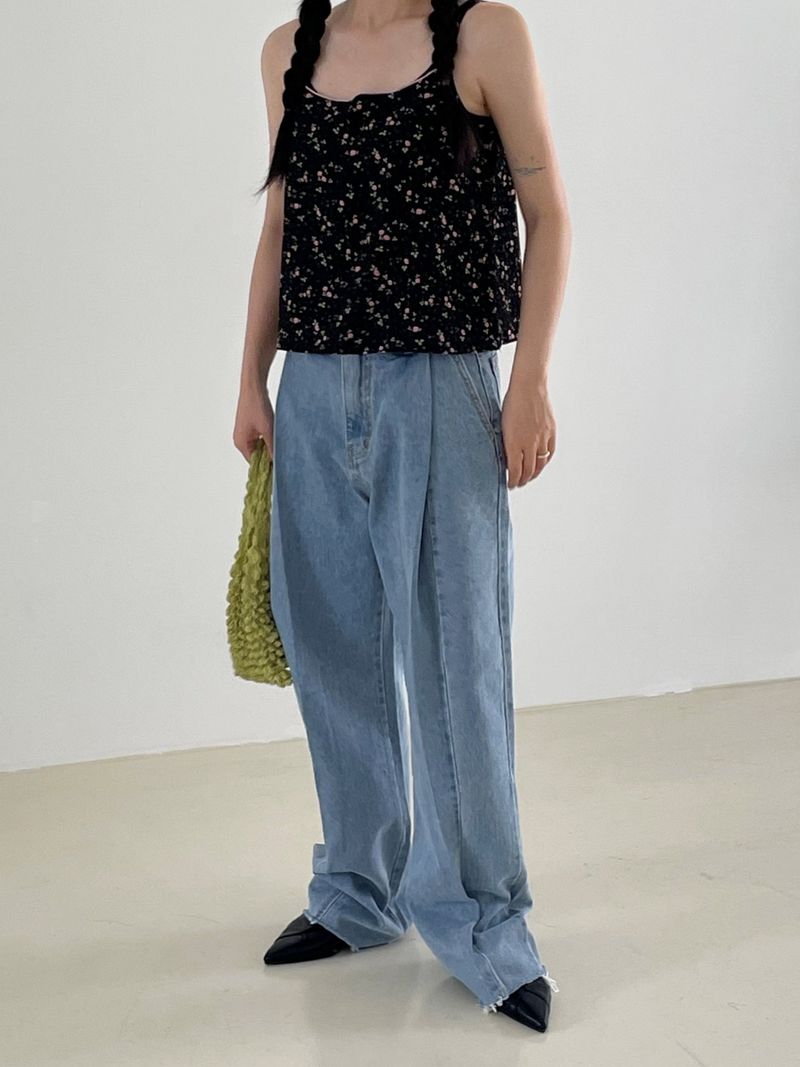 Arco iris（アルコイリス）の「Indigo cutting pintuck pants（Pants）」