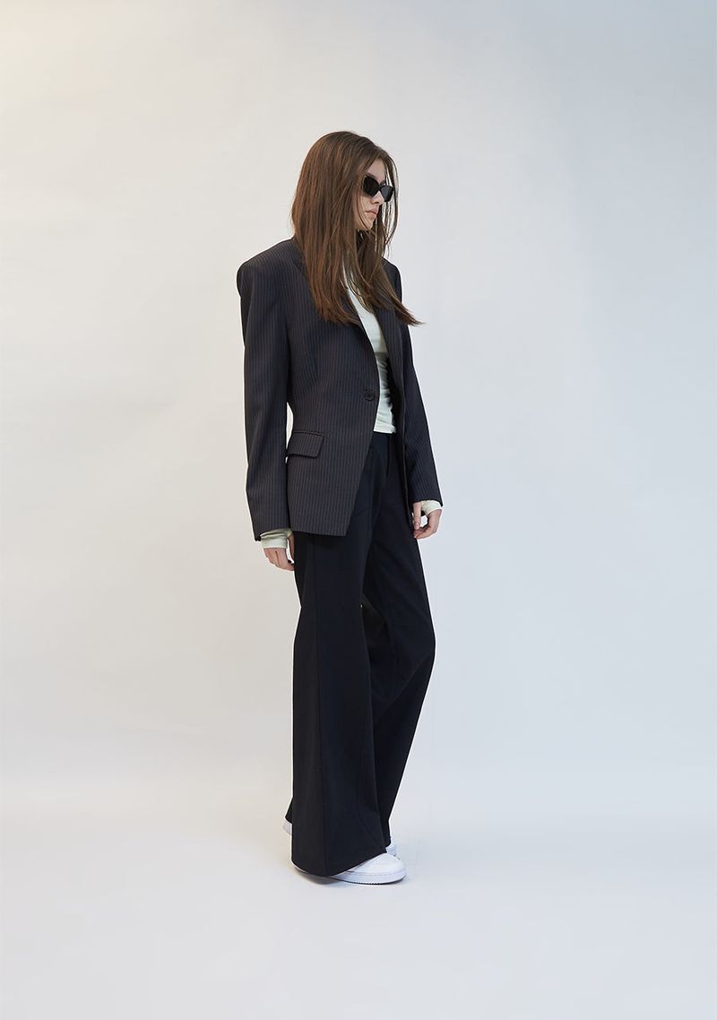 NAVY HOURGLASS STRIPE BLAZER(Copy)