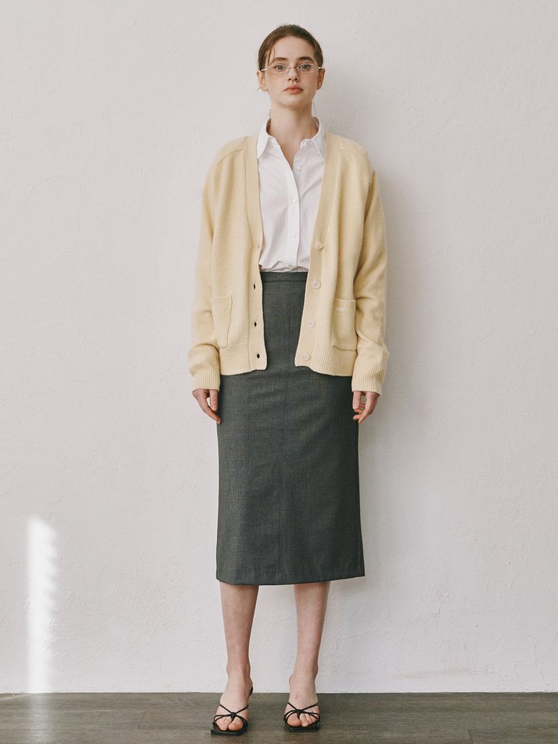 Loose cardigan (Yellow)