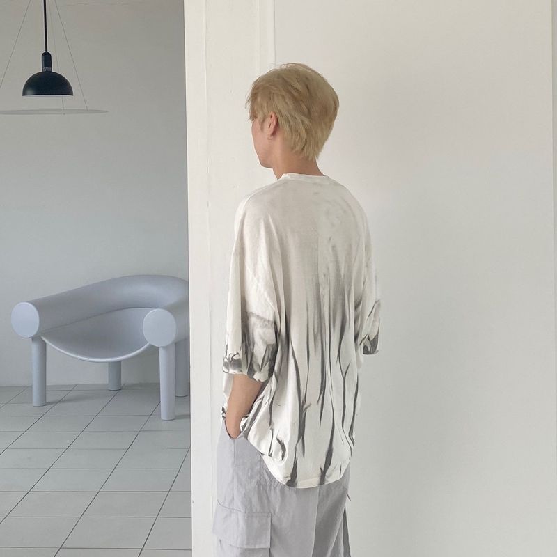 Flame Overfit Round Short Sleeve Tee 2color