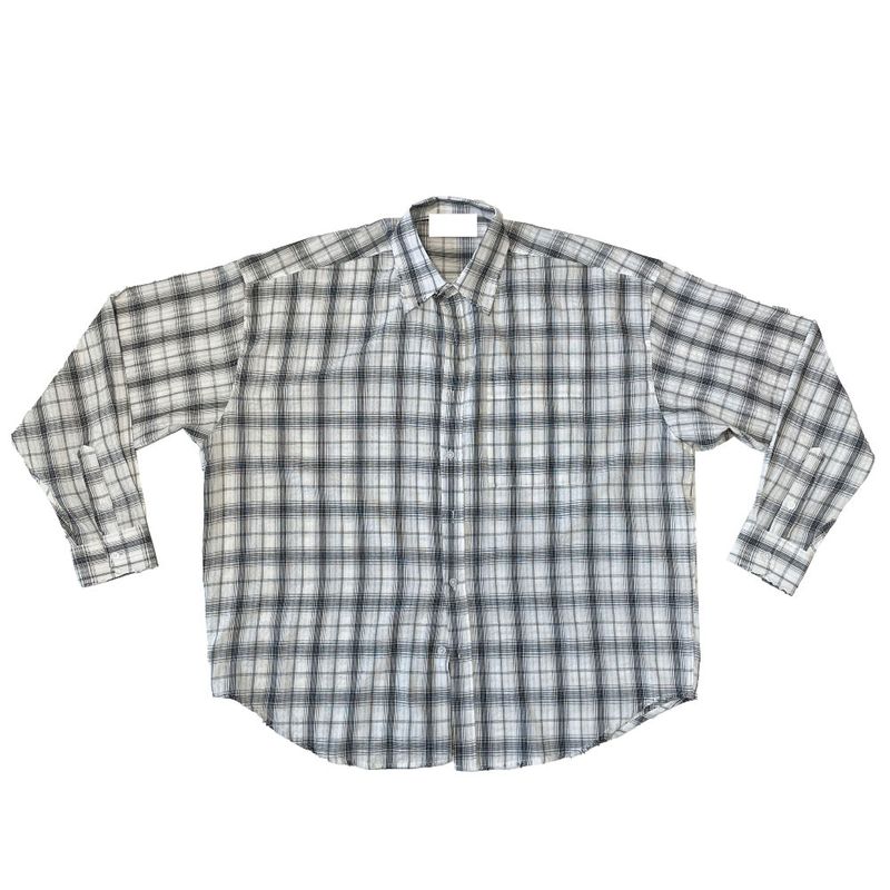 (Unisex) Destroyed check shirts