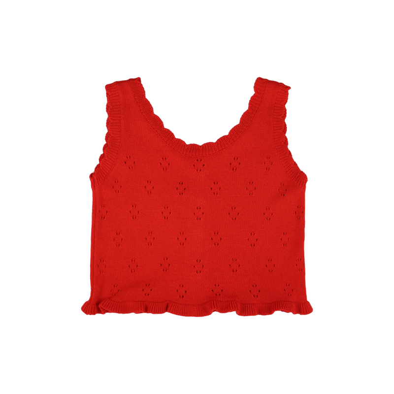 FRILL PUNCHING KNIT VEST (2 COLORS)