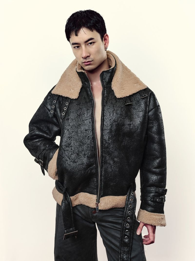 MEN - EDRAS - Faux Shearling Pilot Jacket