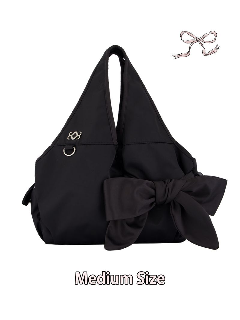 SIWL107（シウォル107）の「[Medium/Nylon]ボウショルダーバッグ (Black)（バッグ）」