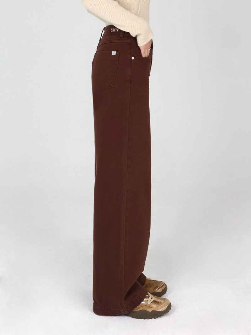 CLOUD FLEECE MAHOGANY COLOR DYEING STRAIGHT DENIM code 26029