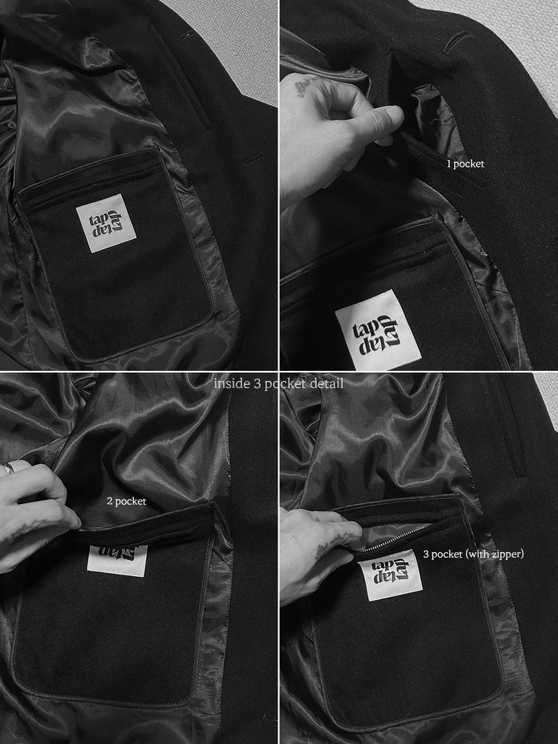 3 TAP Melton Essential Wool Coat (2color)