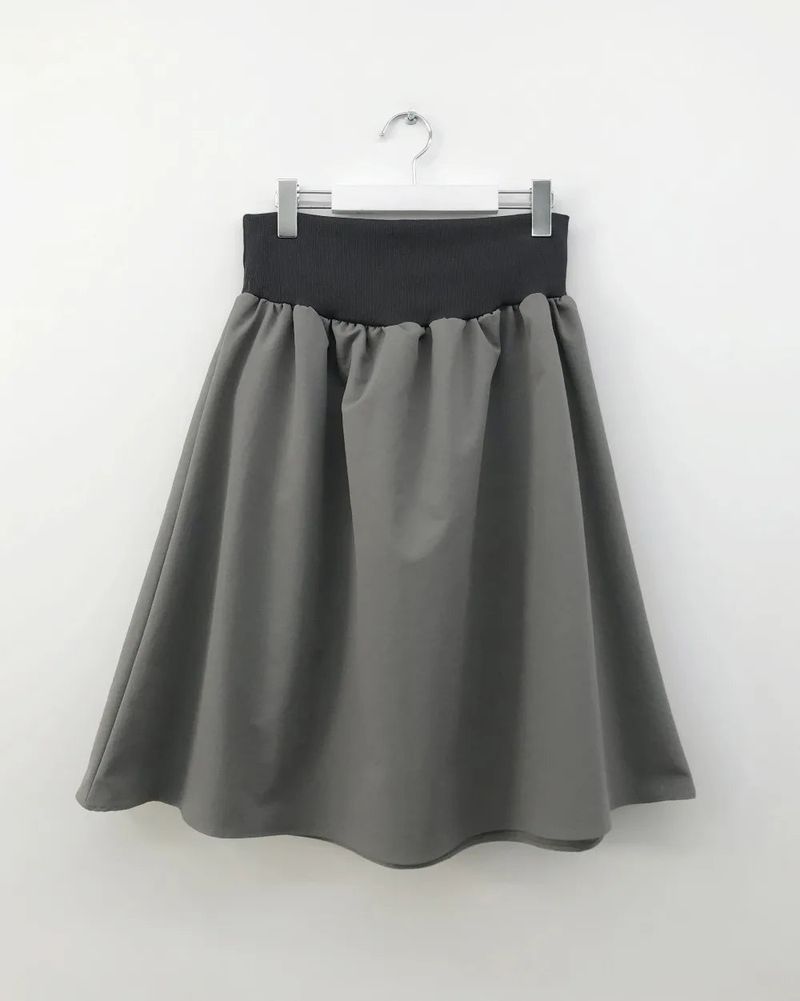 flap back pocket midi skirt (3color)