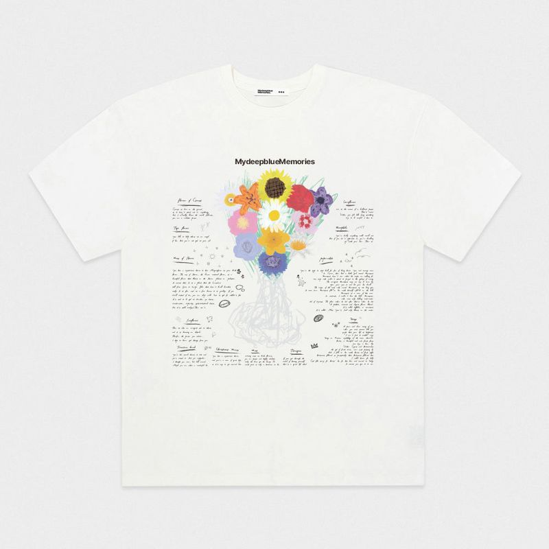 MM TWELVE FLOWER T-Shirts (WHITE)