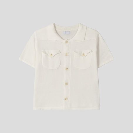 Cedar Two-Pocket Collared Knit Cardigan