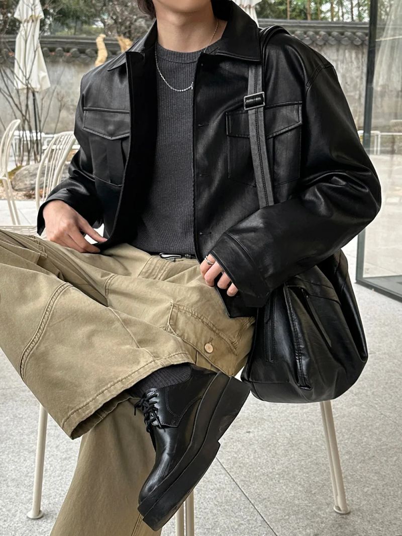 LMN Paneled Washed Cargo Wide Pants (3 colors)