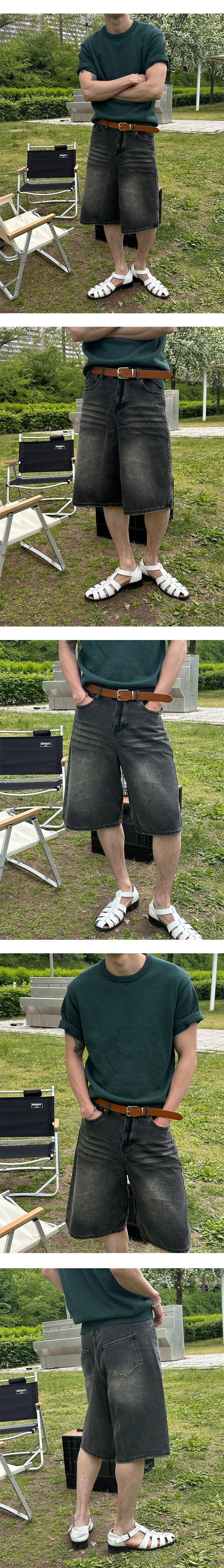 [S/S] Damage bermuda denim pants(2color)