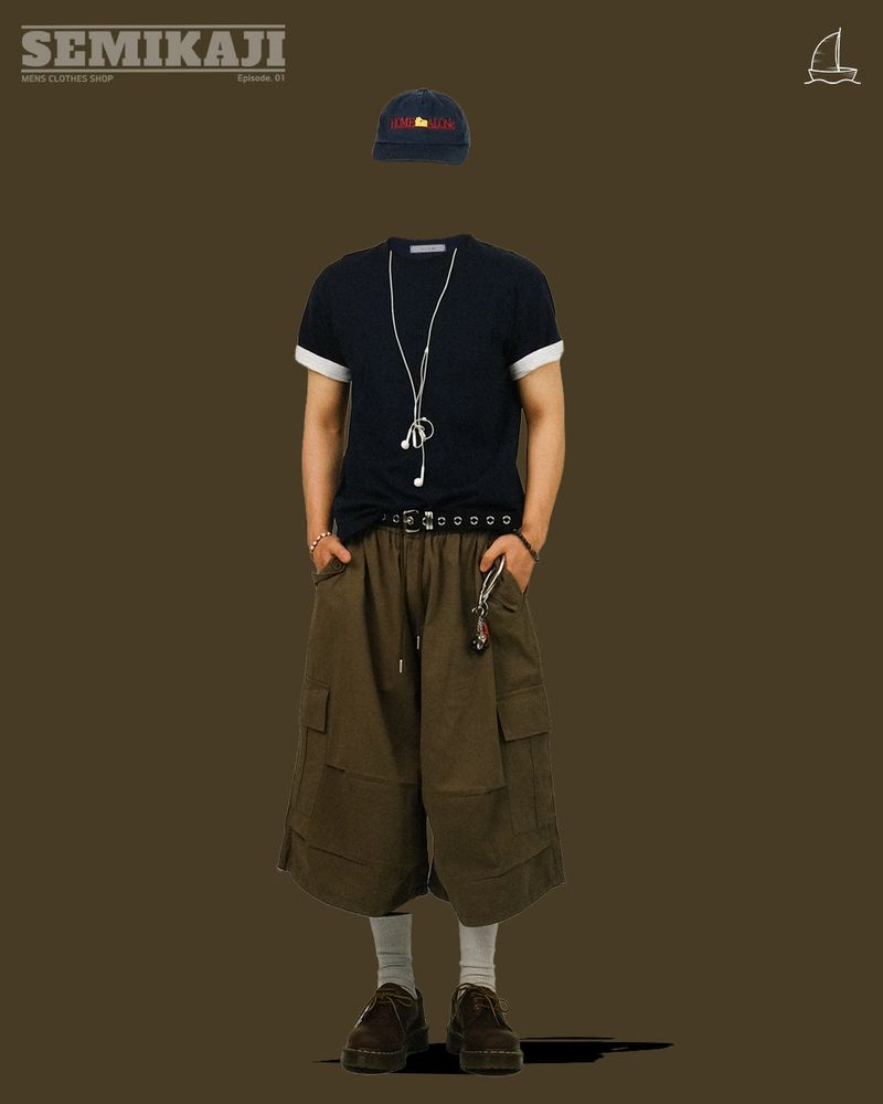 HA Roll-up Layered Muscle Fit 1/2 T