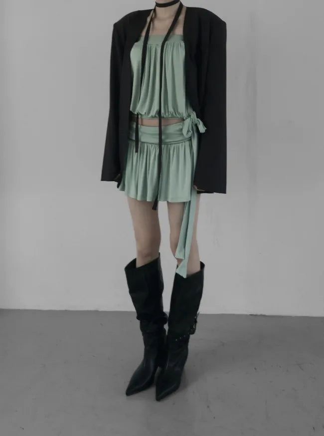 Bio Collarless Maxi Jacket