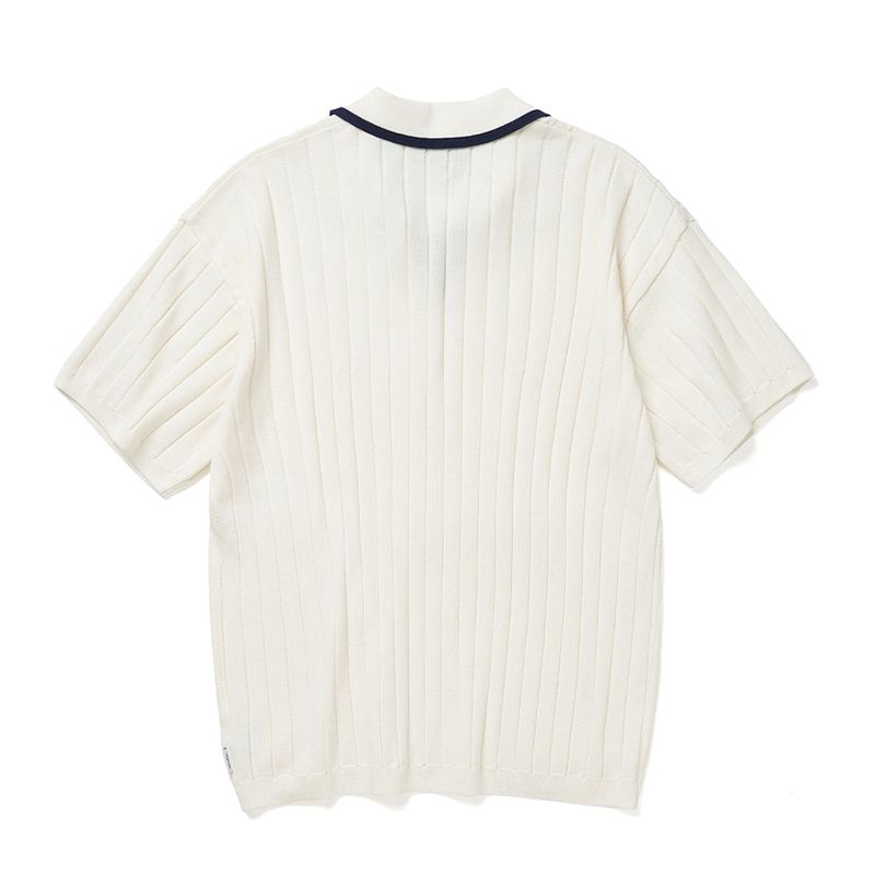 Bariloche Contrasting Ribbed Half Knit_Ivory
