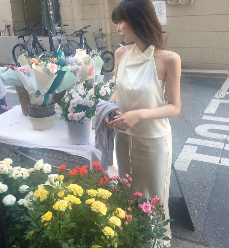 cloudemotion（クラウドエモーション）の「forming pearl satin lace sk（Skirts）」