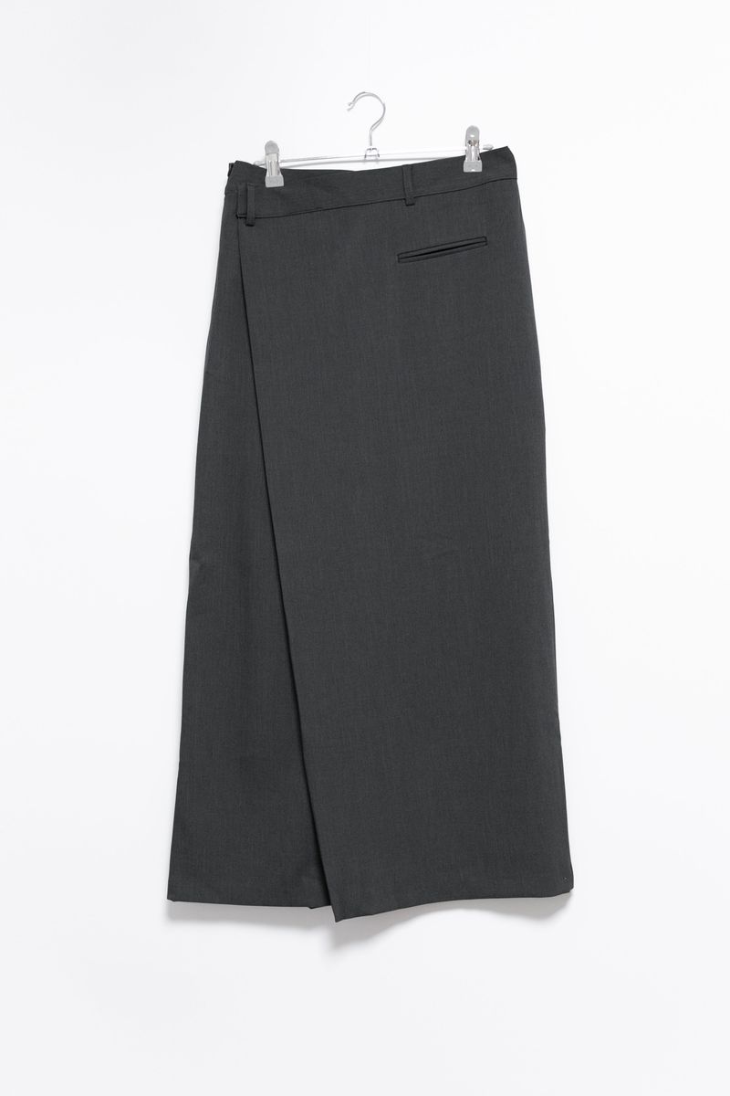 modern wrap lip-pocket skirt(2colors)