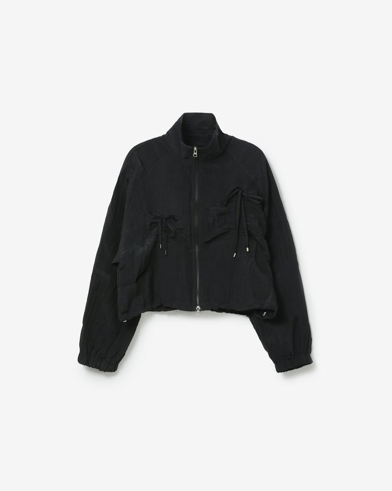 AIMOFF（アイムオフ）の「Ribbon wind set-up jumper [ natural black ]（Jackets/Outerwear）」