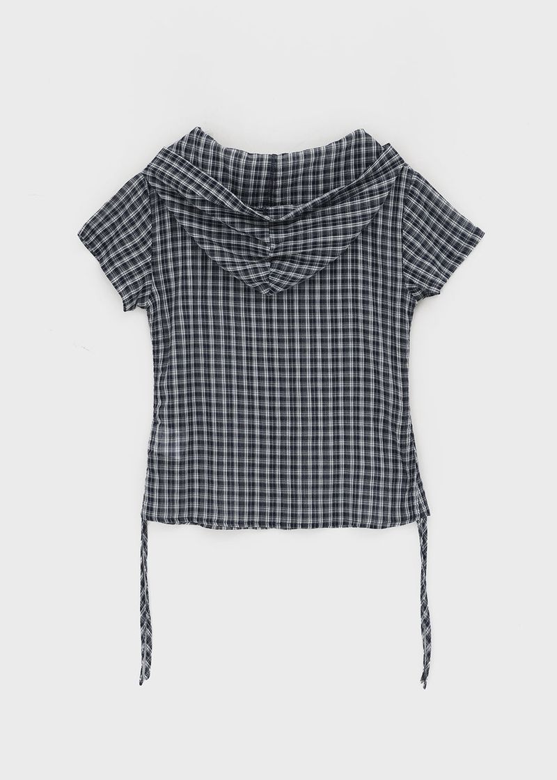 [MADE] Penco Check String Hooded Shirt