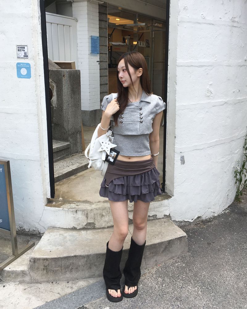 D ring shirring skirt