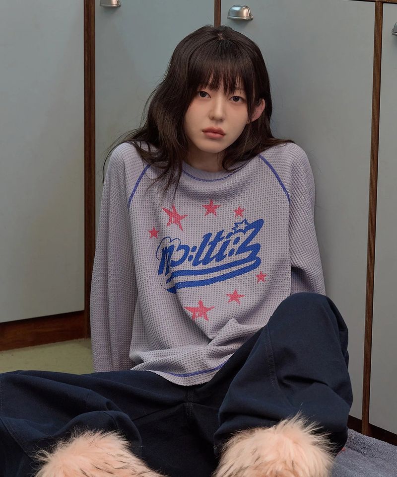 WaiKei（ワイケイ）の「ワッフル ラグラン ロングスリーブ Tシャツ（トップス）」