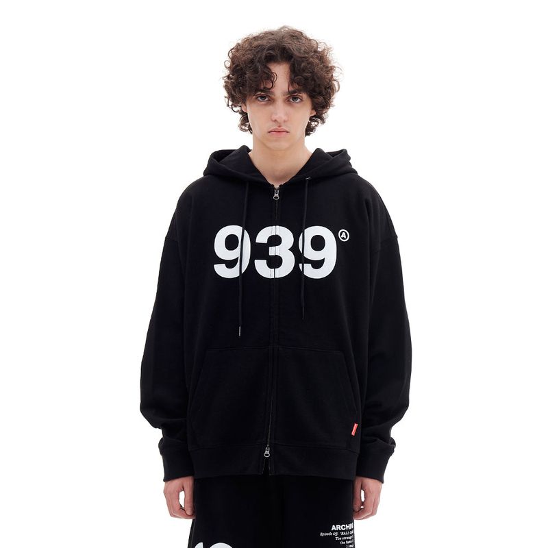 ARCHIVE BOLD(アーカイブボールド)の「939 LOGO HOOD ZIP-UP (BLACK)(Tops)」