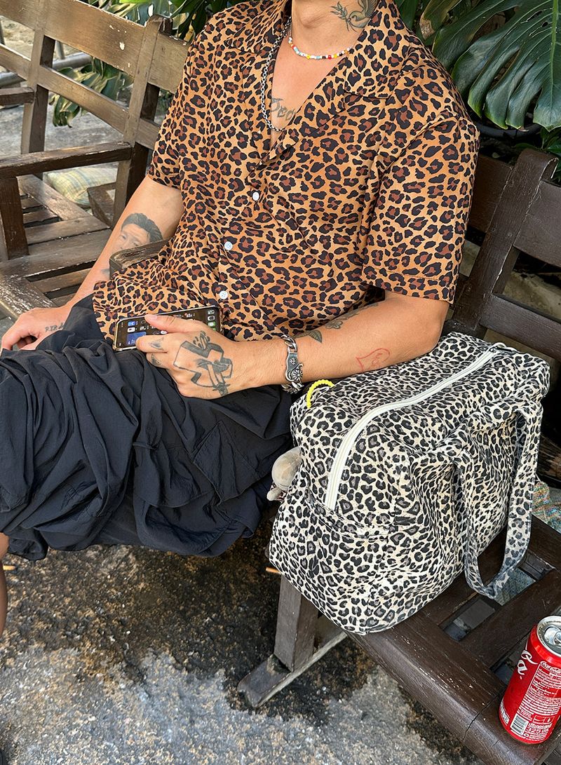 [UNISEX] Leopard Hawaiian shirt