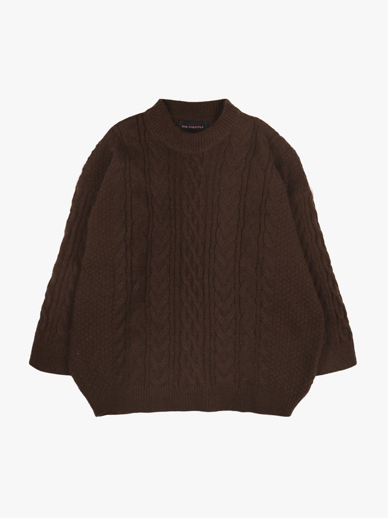 ROUND CABLE SWEATER
