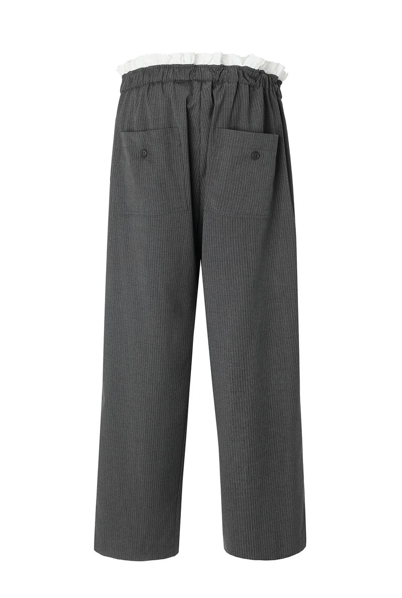 Frankie button pants - dark gray