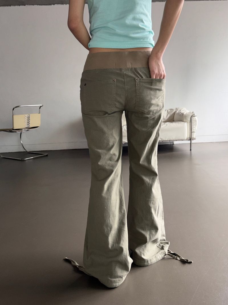 Rizley Elastic Waist Cotton Bootcut Pants 2color