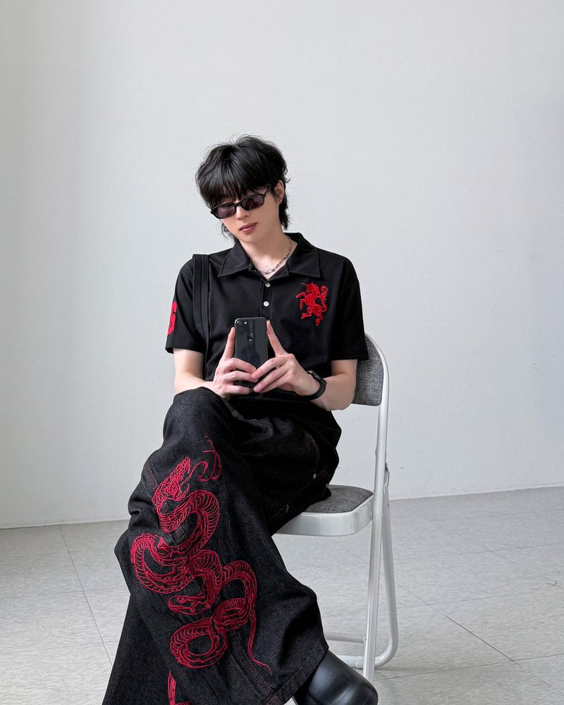 Maive Half Collar T-Shirt