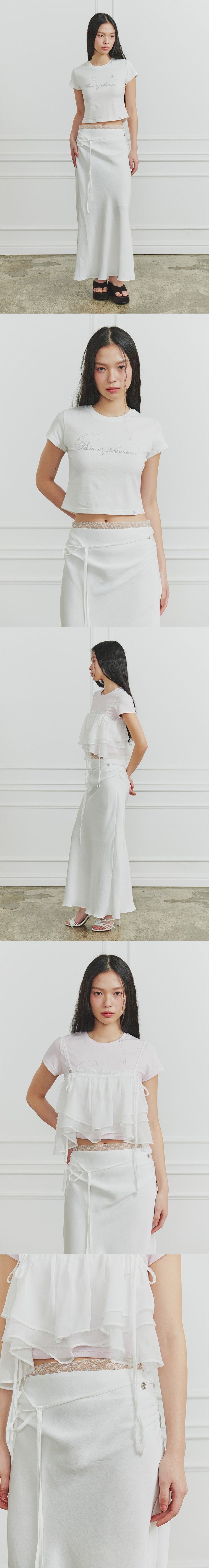 JADE LONG SKIRT white