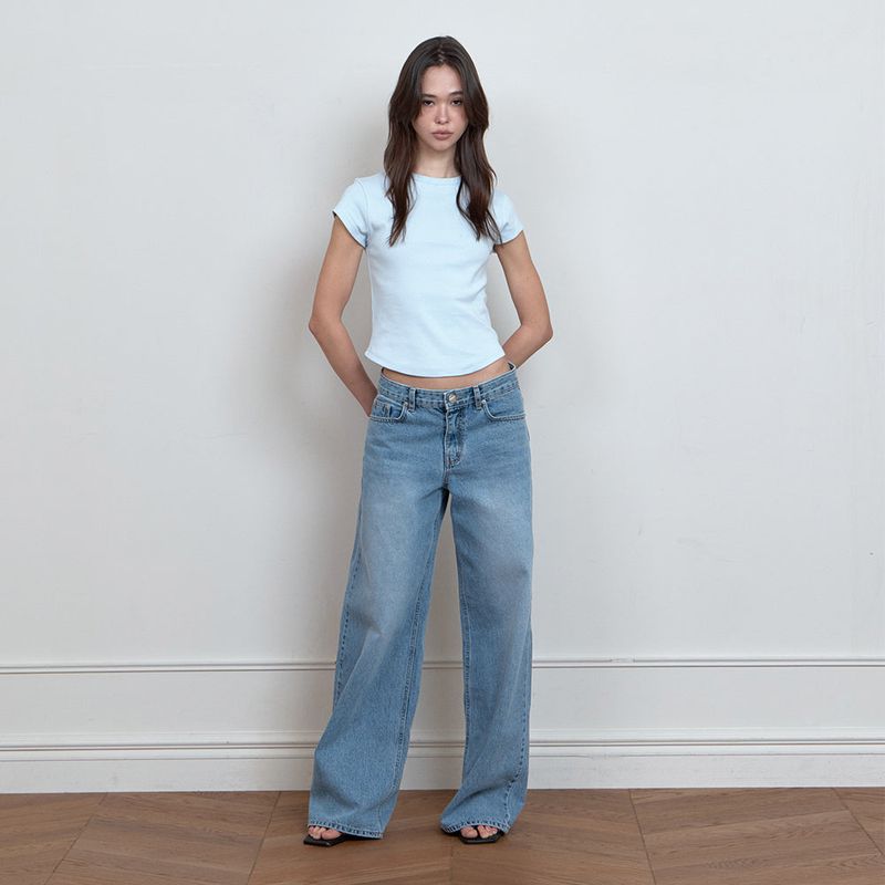 C 90S LINE BASIC T-SHIRT_LIGHT BLUE