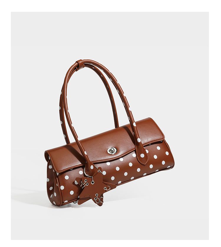 Star Keyring French Vintage Polka Dot Baguette Bag
