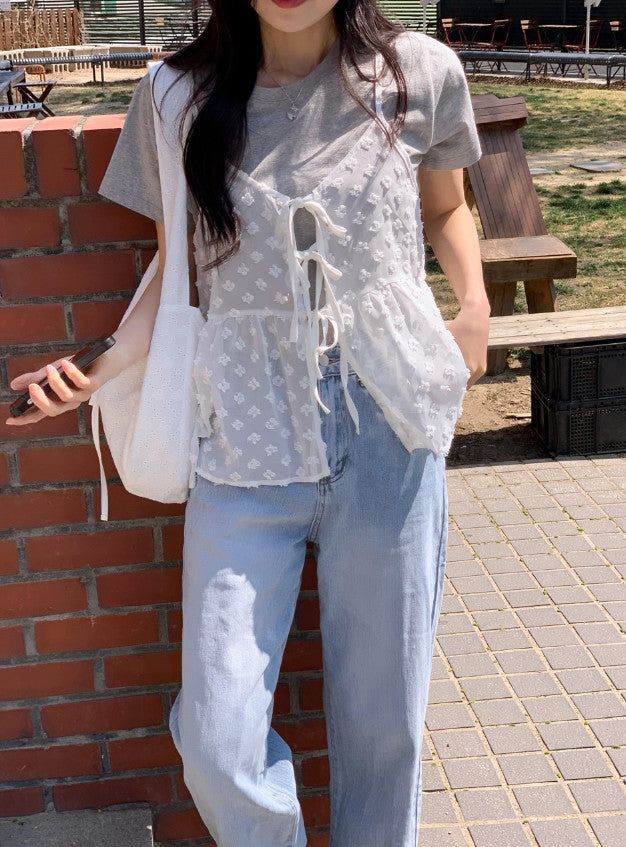 Cool Straight Denim Wide Pants (2color)